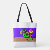 Rosa Axolotl-Kunst Tasche (Rückseite)