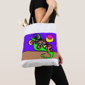 Rosa Axolotl-Kunst Tasche (Von Nahem)