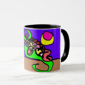 Rosa Axolotl-Kunst Tasse (VorderseiteRechts)