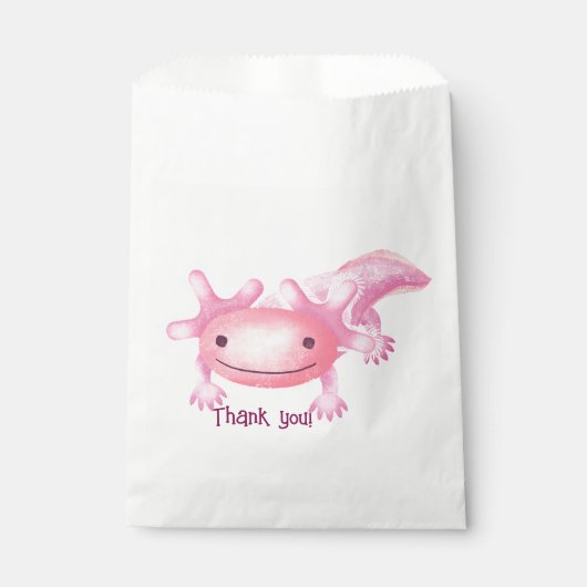 Rosa Axolotls Geschenktütchen (Vorderseite)