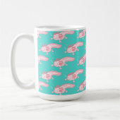 rosa Axolotmuster Kaffeetasse (Links)