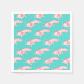 rosa Axolotmuster Serviette (Vorderseite)