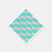 rosa Axolotmuster Serviette (Ecke)