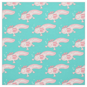 rosa Axolotmuster Stoff