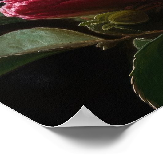 Rosa Azalea Blume Art Print Poster (Ecke)