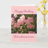 Rosa Azalea Blume Geburtsdatum Karte (Gelbe Blume)