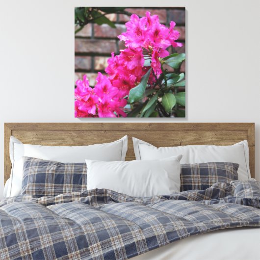 Rosa Azalea Blume Leinwand (Insitu (Schlafzimmer))