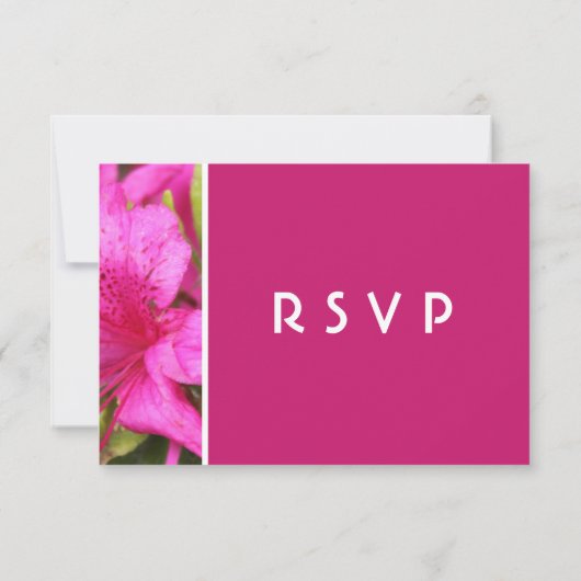 Rosa Azalea Blume RSVP-Karten für Hochzeiten Einladung (Rückseite)