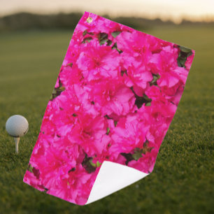 Rosa Azalea Blütenblüten Golfhandtuch