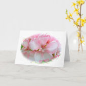 Rosa Azalea Schwester Geburtskarte Karte (Gelbe Blume)
