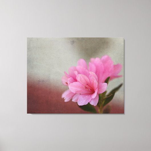 Rosa Azalea Textil Leinwanddruck (Vorderseite)