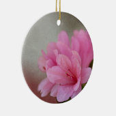 Rosa Azalea Textil Personalisiert Keramik Ornament (Rechts)