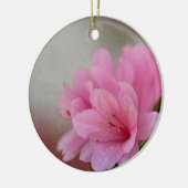 Rosa Azalea Textil Personalisiert Keramik Ornament (Links)
