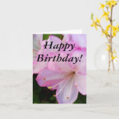 Rosa Azaleas Geburtstag Karte (Gelbe Blume)