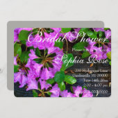 Rosa Azaleen Blume, rustikales Hinterhofholz Einladung (Vorne/Hinten)