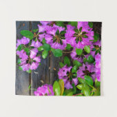 Rosa Azaleen Blume, rustikales Hinterhofholz Wandteppich (Vorderseite (Horizontal))