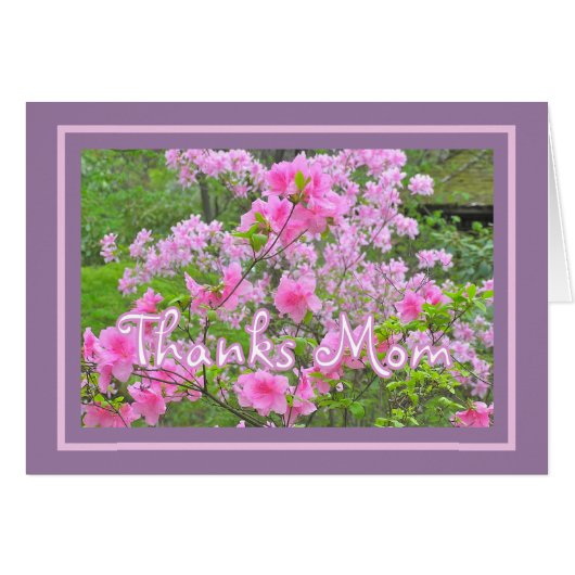 "ROSA AZALEEN" DANKE MUTTER/GLÜCKLICHER MUTTERTAG (Vorderseite (Horizontal))