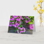 Rosa Azaleen Karte (Gelbe Blume)