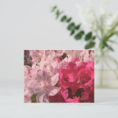 Rosa Azaleen Postkarte (Stehend Vorderseite)