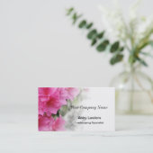 Rosa Azaleen-Visitenkarte Visitenkarte (Stehend Vorderseite)