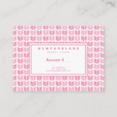 Rosa Azteken Pfeile Print Business Geschenkgutsche Visitenkarte (Rückseite)