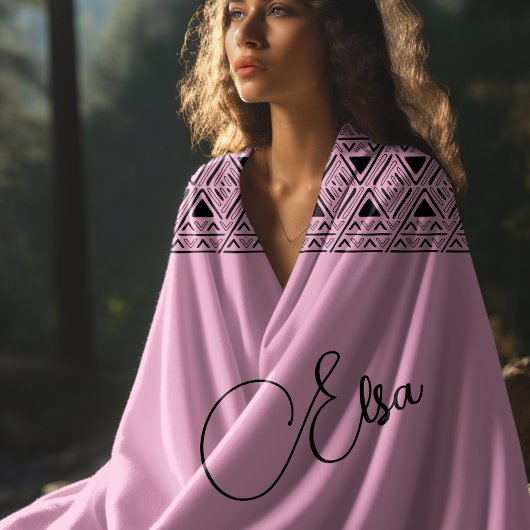 rosa Aztekenmuster Strandtuch