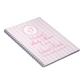 Rosa Baby-Abdruck-Babyparty-Gast-Buch Notizblock (Rechte Seite)
