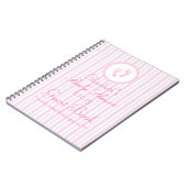 Rosa Baby-Abdruck-Babyparty-Gast-Buch Notizblock (Linke Seite)
