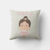 Rosa Baby-Ballerina-Ballett-Zehe-Schuh-Tänzer Kissen (Rückseite)