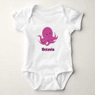 Rosa Baby-Bodysuit der Kraken- Baby Strampler