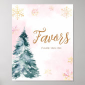 Rosa Baby Es ist kalt draußen. Essen Poster (Vorne)