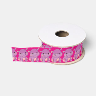 Rosa Baby-Flusspferd-Band Ripsband
