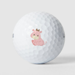 Rosa Baby-Flusspferd Golfball