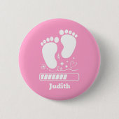 Rosa Baby lädt Button (Vorderseite)