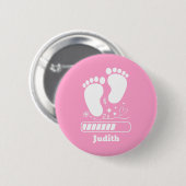 Rosa Baby lädt Button (Vorne & Hinten)