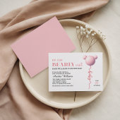 Rosa Baby Mädchen Ballon Dusche Einladung