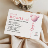 Rosa Baby Mädchen Ballon Dusche Einladung