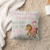 Rosa Baby-Mädchen-ReitWestern-Pferdepony-Geburt Kissen (Decke)