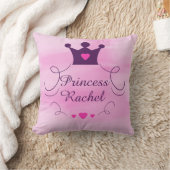 Rosa Baby-Prinzessin Crown Tiara Royalty Hearts Kissen (Decke)