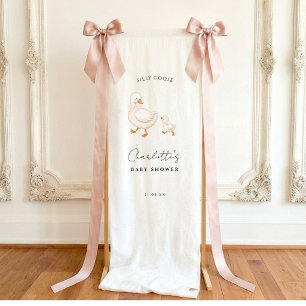 Rosa Baby-Schleife Silly Goose Baby-Party Willkomm Banner