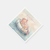 Rosa Baby-Seemann Mädchen Serviette (Ecke)