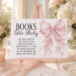 Rosa Baby Shower Bücher für Baby Begleitkarte