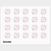 Rosa Baby Shower Danke Aufkleber (Blatt)