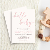 Rosa Baby Shower Einladung