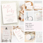 Rosa Baby Shower Einladung