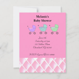 Rosa Baby-Shower-Einladung Einladung