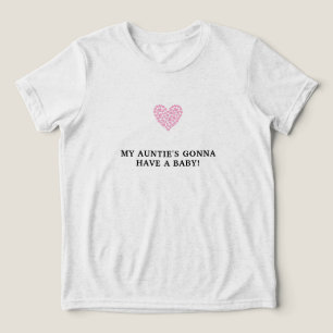 Rosa Baby Shower Herz Tri-Blend Shirt