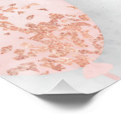 Rosa Baby Shower Luftballon Poster (Ecke)