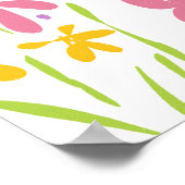 Rosa Baby Shower Willkommen für Wildflower (oder:  Poster (Ecke)