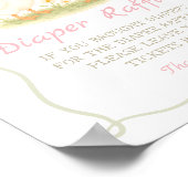 Rosa Baby Shower Windel-Raffel für Mutter Gans Poster (Ecke)